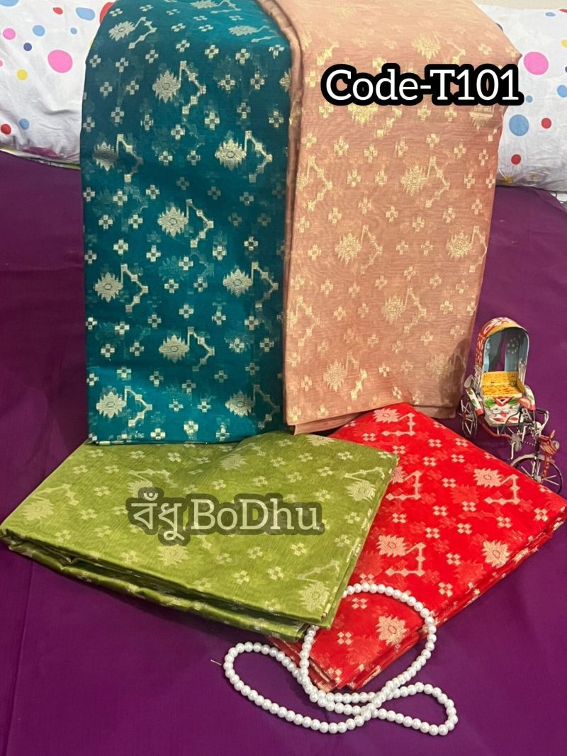 Halfsilk Jamdani Saree