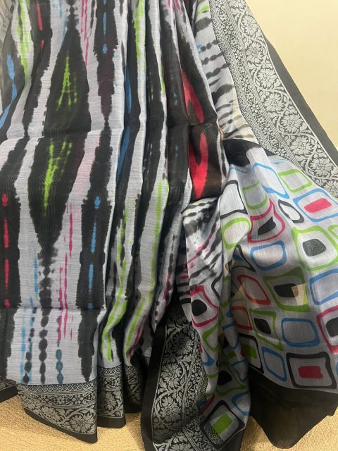 Handloom Jori Par Batik Saree